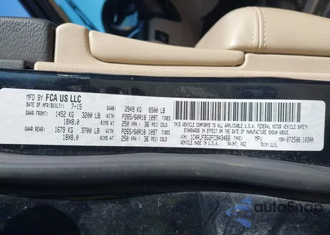 2015 Jeep Grand Cherokee Limited из США, поврежденный, VIN 1C4RJFBG2FC943466